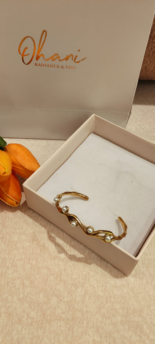 Antique Bamboo Pearl Bracelet