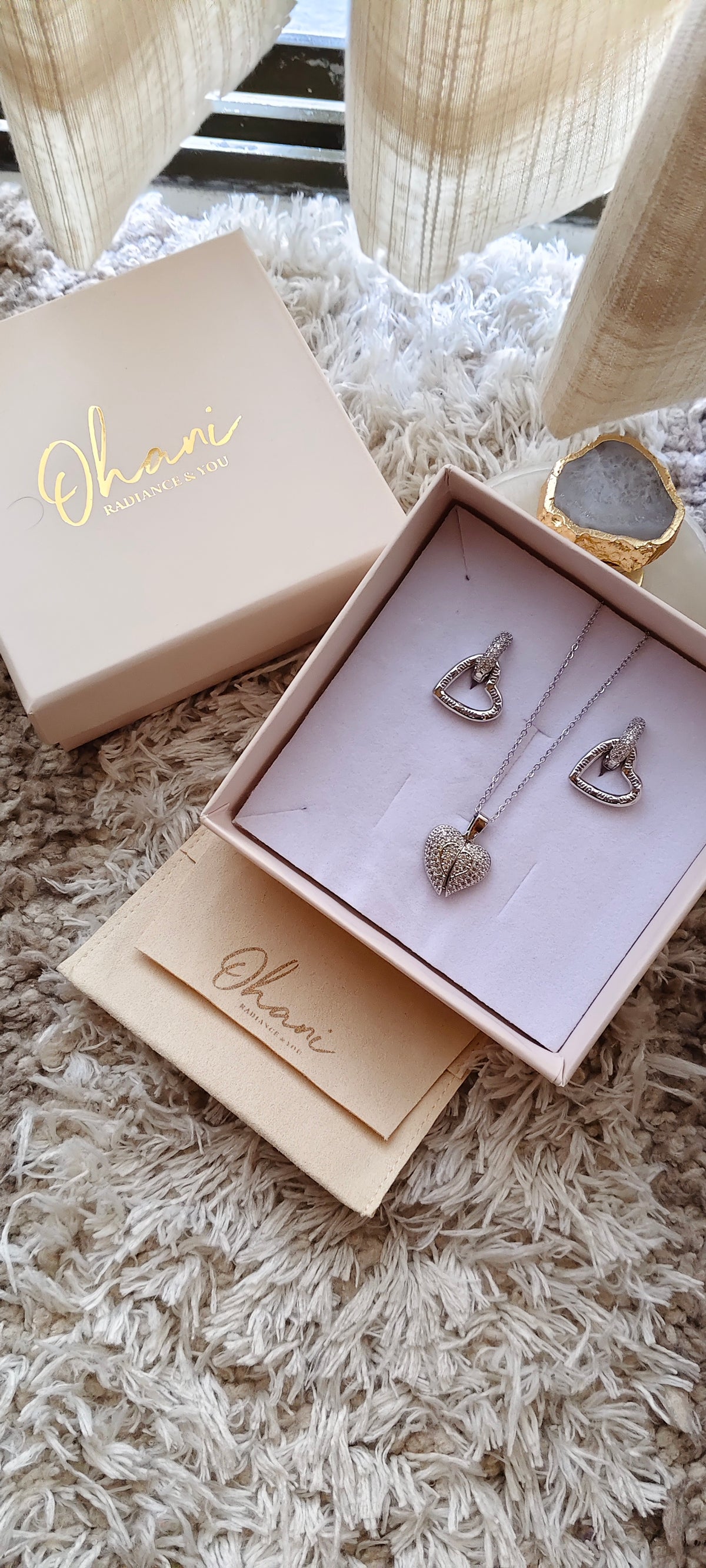 Dual Charm Necklace (Silver)