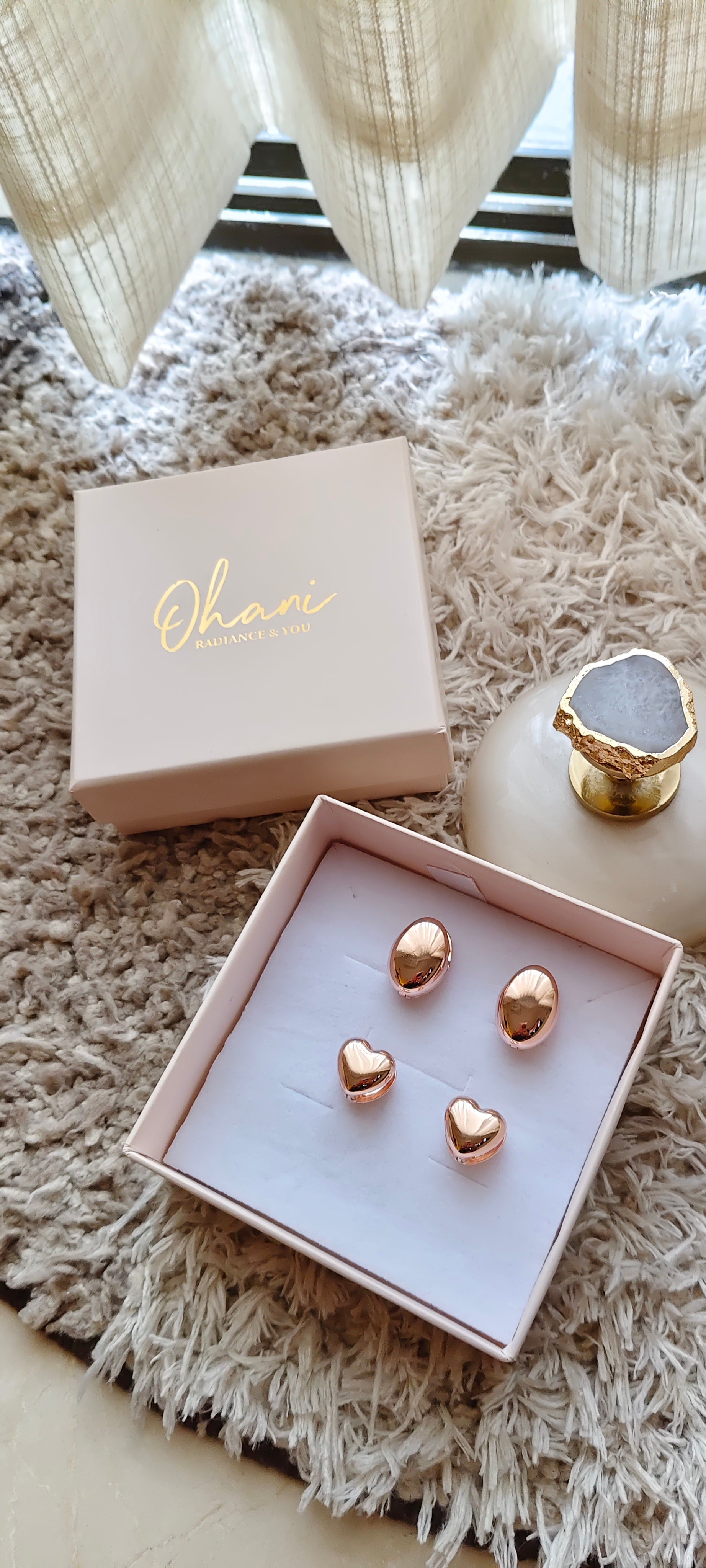 Rosy Heartbeat Earrings