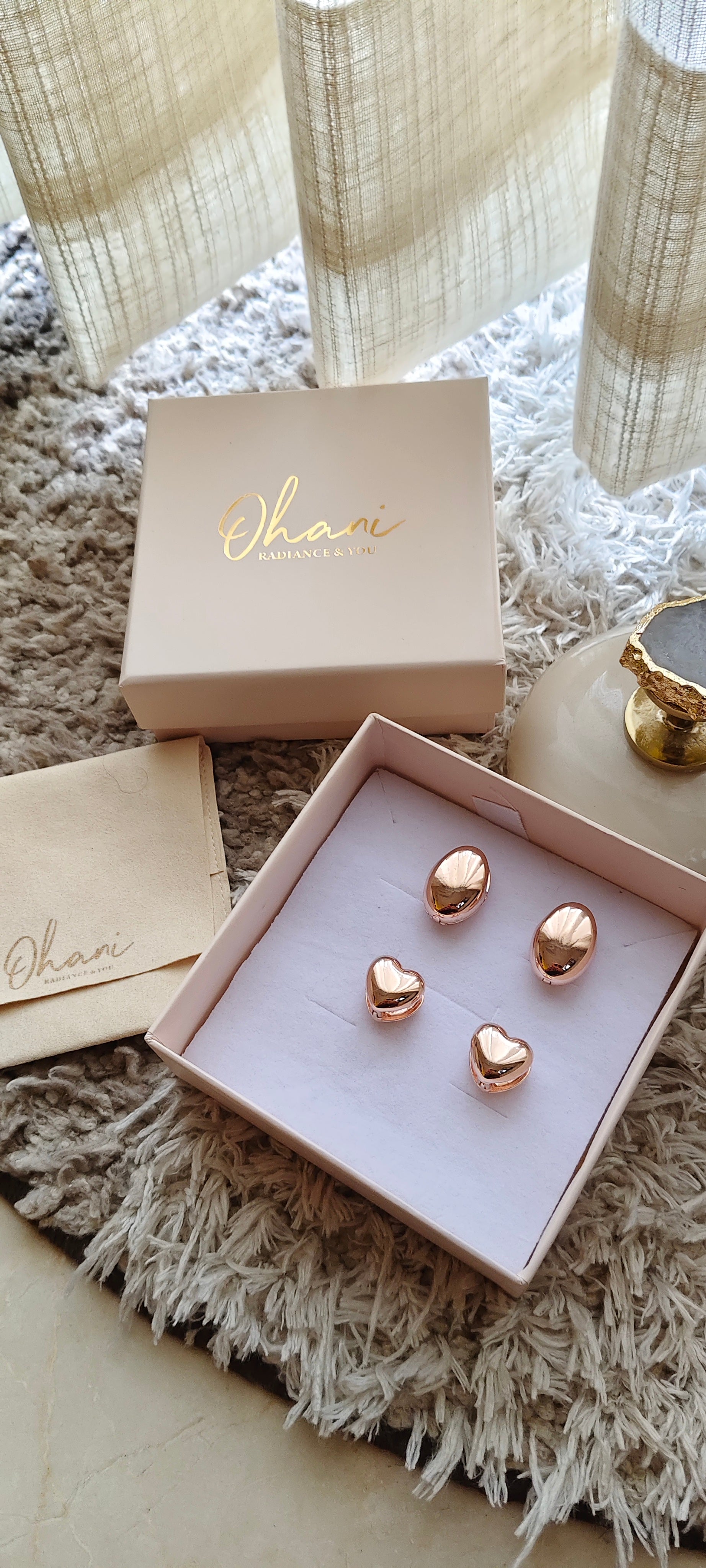 Rosy Heartbeat Earrings